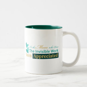 De Café Em Dois Tons Caneca Branca com Citação "Visto & Apreciado" para