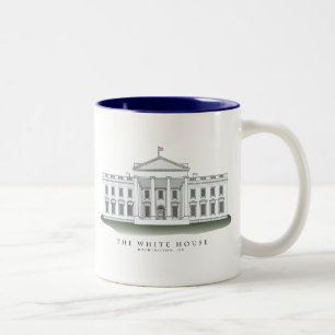 De Café Em Dois Tons Caneca branca da lembrança da casa