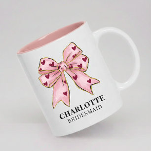 De Café Em Dois Tons Caneca Bride Tribe Rosa Presente Personalizado par