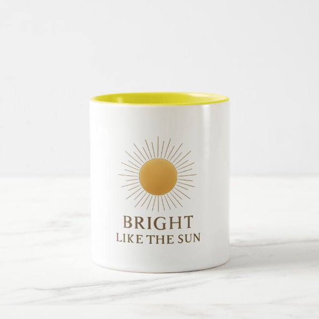 De Café Em Dois Tons Caneca - Brilhante Como O Sol (Centro)
