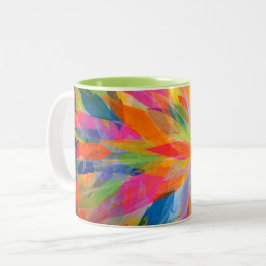 De Café Em Dois Tons Caneca brilhante da aguarela por Leslie Clair