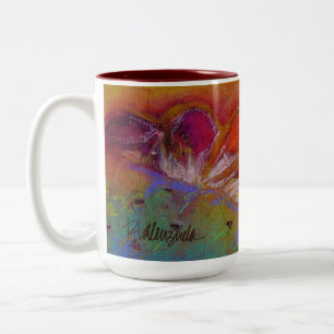 De Café Em Dois Tons Caneca brilhante da pera espinhosa