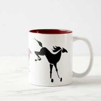De Café Em Dois Tons caneca bucking do cavalo