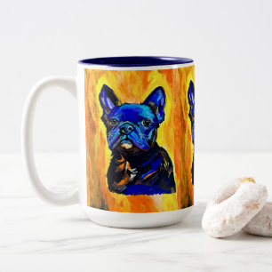 De Café Em Dois Tons Caneca Bulldog Francês