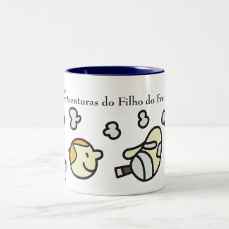 De Café Em Dois Tons Caneca Cabeças e Fumaças do Filho do Freud