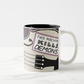 De Café Em Dois Tons Caneca canhota do violino do Mo da lavanderia