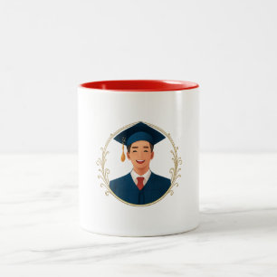 De Café Em Dois Tons Caneca - Cara Feliz na Formatura