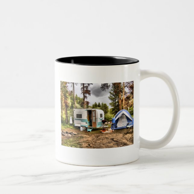 De Café Em Dois Tons Caneca cardinal do reboque (Direita)