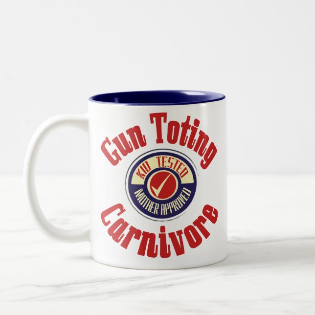 De Café Em Dois Tons Caneca Carnívoro Armado (Esquerda)
