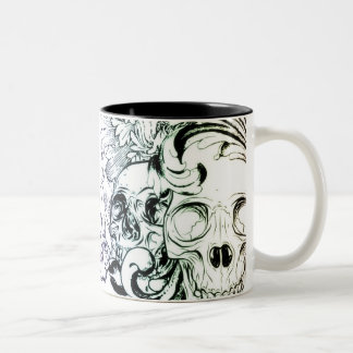 De Café Em Dois Tons Caneca Caveira