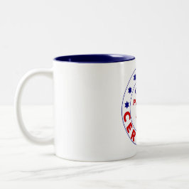De Café Em Dois Tons Caneca certificada oficial da mamã do patriota