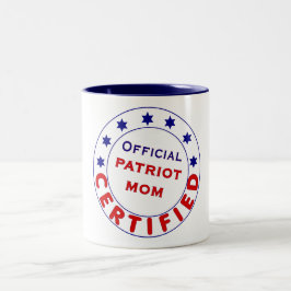 De Café Em Dois Tons Caneca certificada oficial da mamã do patriota
