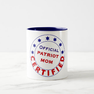 De Café Em Dois Tons Caneca certificada oficial da mamã do patriota