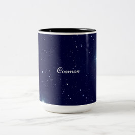 De Café Em Dois Tons Caneca Céu Estelar Cósmico Azul Meia-Noite Profund