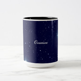 De Café Em Dois Tons Caneca Céu Estelar Cósmico Azul Meia-Noite Profund