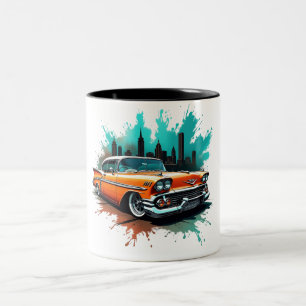 De Café Em Dois Tons Caneca Chevy Splash Laranja