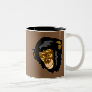 De Café Em Dois Tons Caneca - chimpanzé