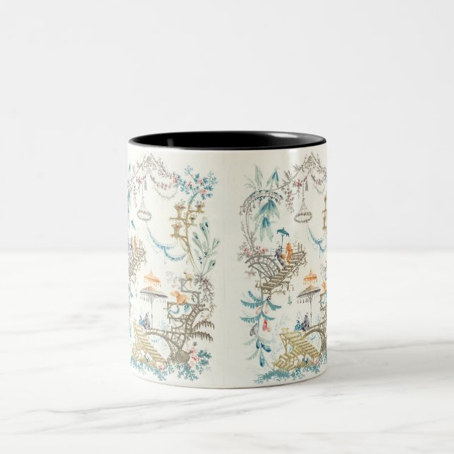 De Café Em Dois Tons Caneca chinesa do Arabesque (Centro)