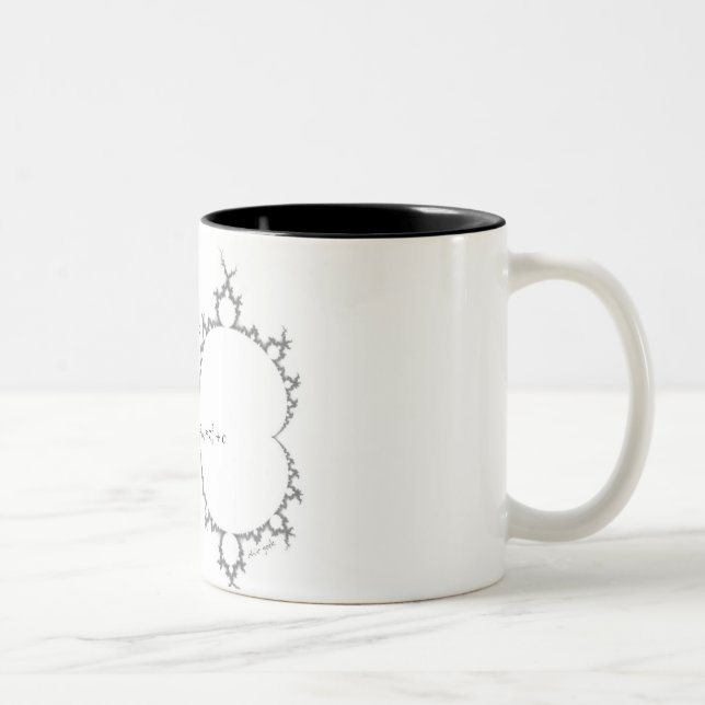 De Café Em Dois Tons caneca chique do mandelbrot do geek (Direita)