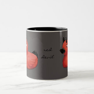De Café Em Dois Tons Caneca cinzenta do pato do diabo