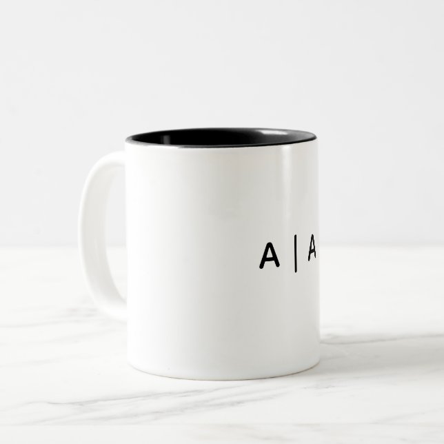 De Café Em Dois Tons Caneca Clássica, 325 ml (Frente Esquerda)