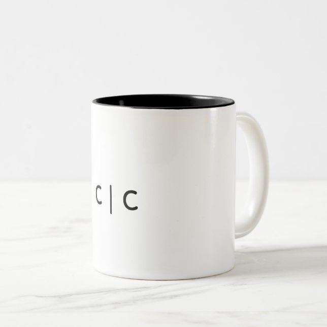 De Café Em Dois Tons Caneca Clássica, 325 ml (Frente Esquerda)