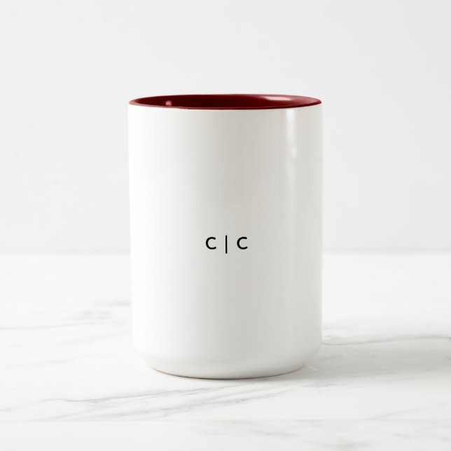 De Café Em Dois Tons Caneca Clássica, 450 ml (Centro)