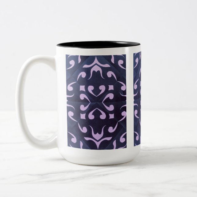 De Café Em Dois Tons Caneca Clássica Geométrica Abstrata Moderna (Esquerda)