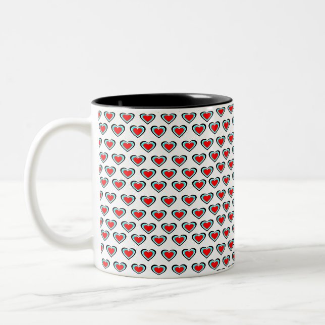 De Café Em Dois Tons Caneca Clássica Tricola Branca, 325 ml (Esquerda)