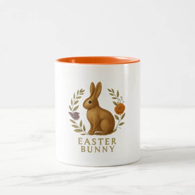 De Café Em Dois Tons Caneca - Coelho da Páscoa (Centro)