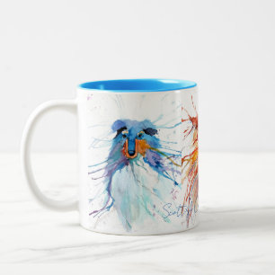 De Café Em Dois Tons Caneca Collies Escoceses Caprichosos