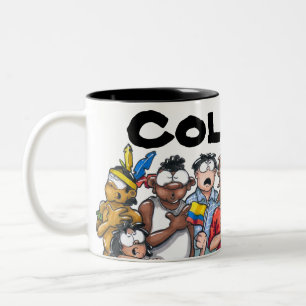De Café Em Dois Tons Caneca Colômbia e colombianos