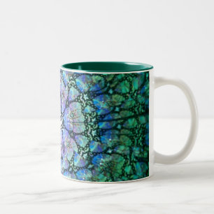 De Café Em Dois Tons Caneca colorida #1 do caleidoscópio