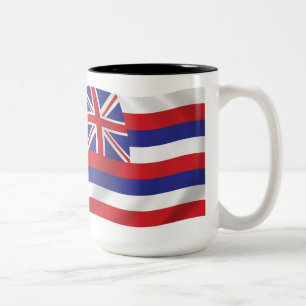 De Café Em Dois Tons Caneca com a Bandeira do Havaí