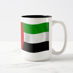 De Café Em Dois Tons Caneca com a Bandeira dos Emirados Árabes Unidos
