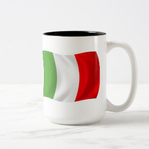 De Café Em Dois Tons Caneca com Bandeira da Itália
