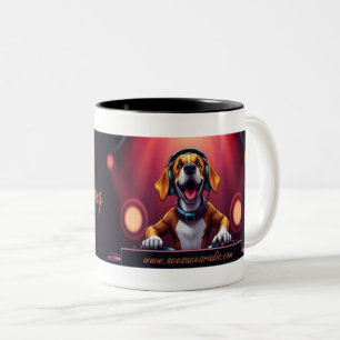 De Café Em Dois Tons caneca com banner do DJ buddydog