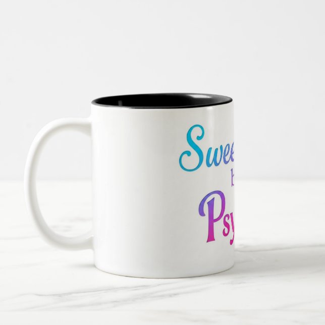De Café Em Dois Tons Caneca com declaração Sweet but Psycho (Esquerda)