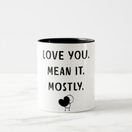 De Café Em Dois Tons Caneca com design minimalista e citação engraçada 