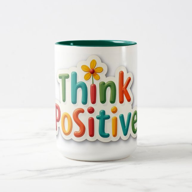De Café Em Dois Tons Caneca com design motivacional  (Centro)