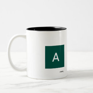 De Café Em Dois Tons caneca com imagem e texto