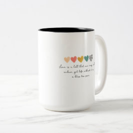 DE CAFÉ EM DOIS TONS CANECA COM PALAVRAS SIMPLES E BONITAS