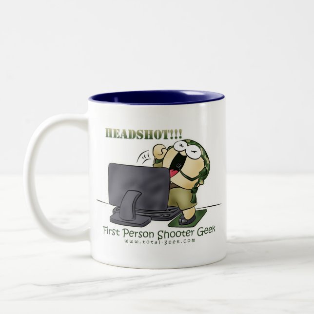 De Café Em Dois Tons caneca combinada do atirador da pessoa do (Esquerda)