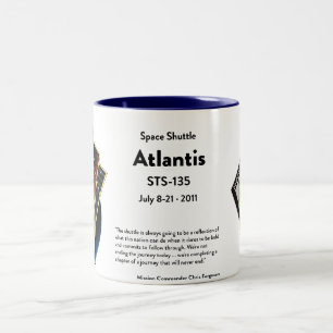 De Café Em Dois Tons Caneca comemorativa do vaivém espacial