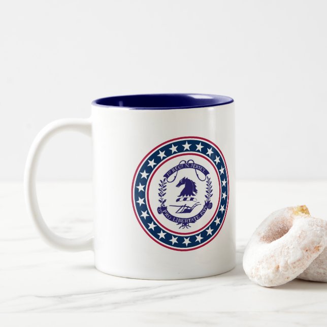 De Café Em Dois Tons Caneca Comemorativa dos 250 anos (Com Donut)