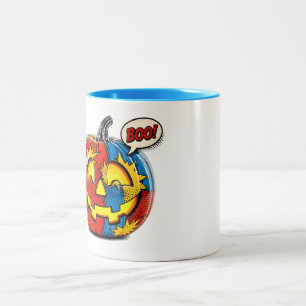 De Café Em Dois Tons Caneca Comic Book Pow Pumpkin II