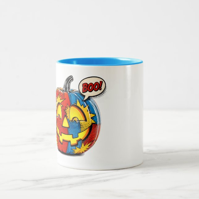 De Café Em Dois Tons Caneca Comic Book Pow Pumpkin II (Centro)