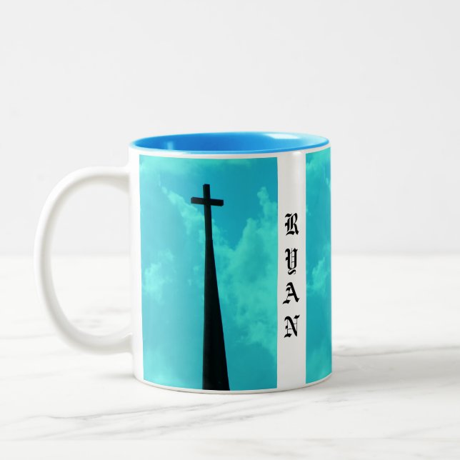 De Café Em Dois Tons Caneca CONHECIDA TRANSVERSAL (Esquerda)