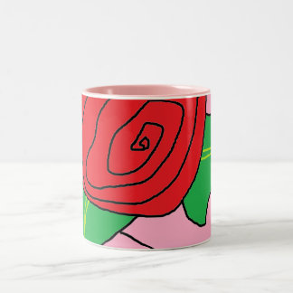 De Café Em Dois Tons Caneca cor-de-rosa 2
