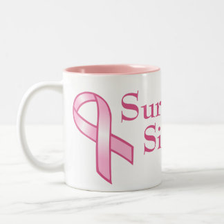 De Café Em Dois Tons Caneca cor-de-rosa customizável da fita